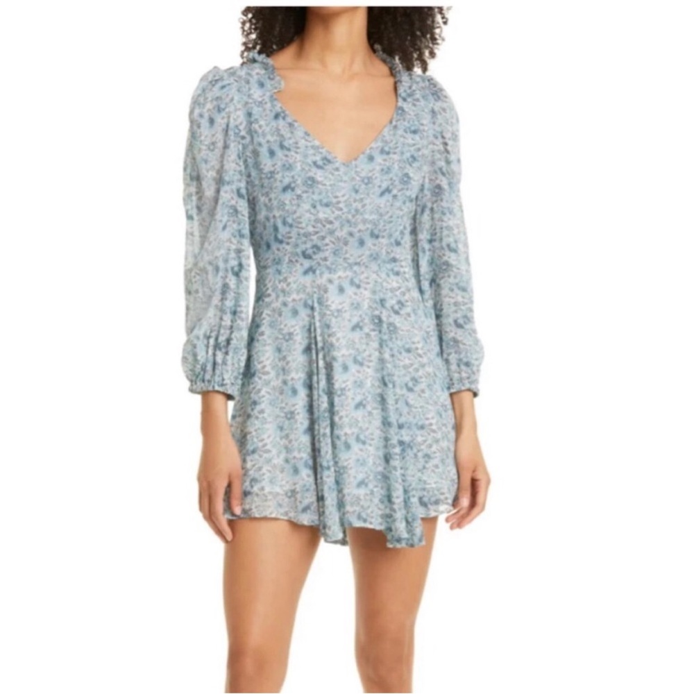 LoveShackFancy Cassidy Dress in blue size: 6